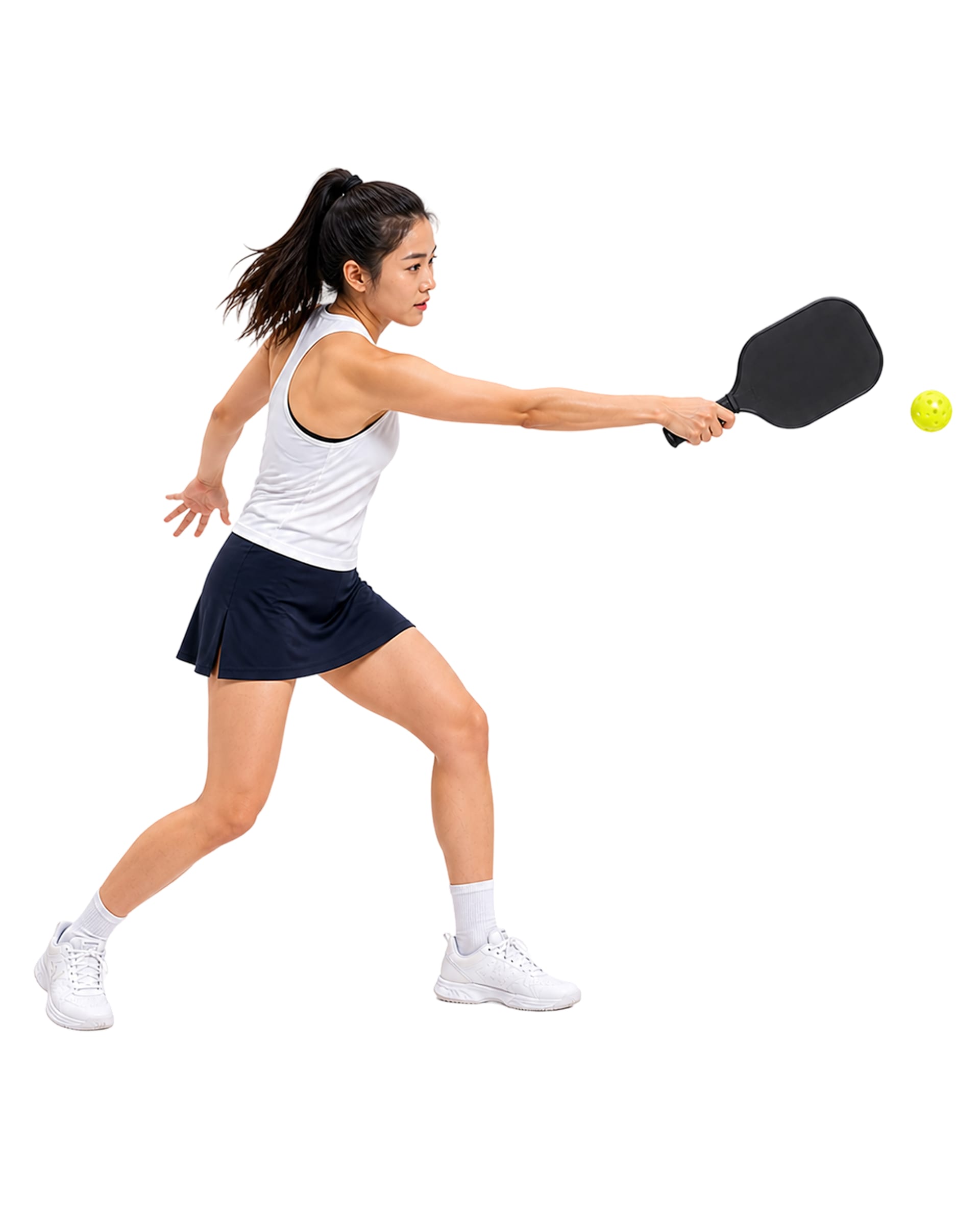 Beginner pickleball players tapping paddles after a friendly first rally