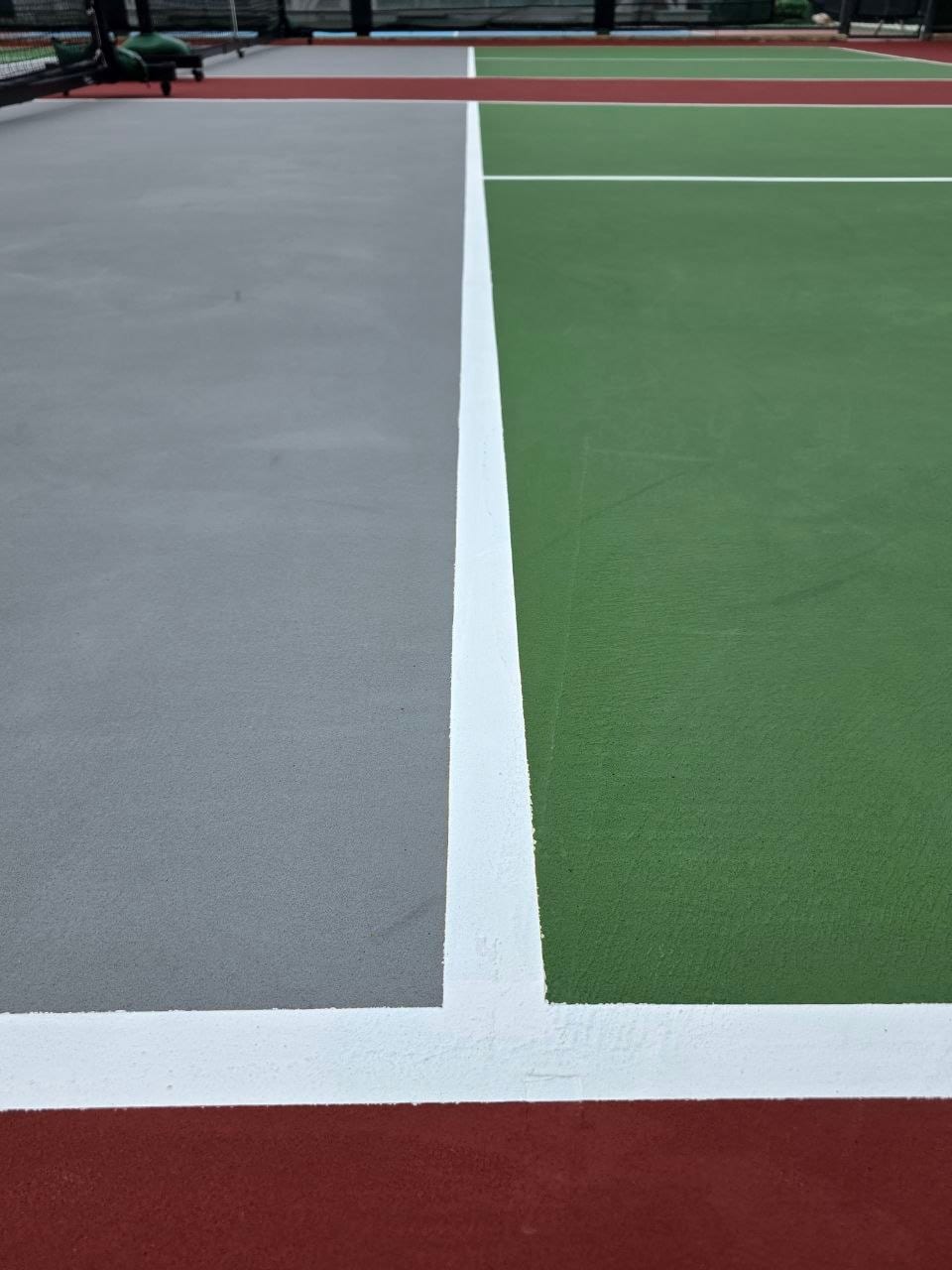 Tournament-grade rooftop surface with crisp lines